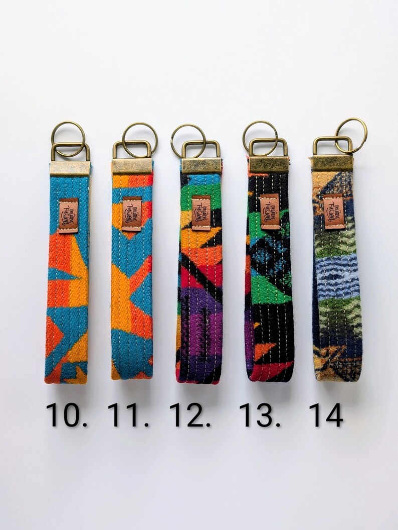 Pendleton Wool Wrist Keychain: Handmade Key Fob 画像 6