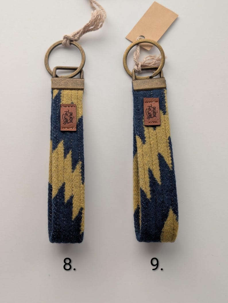 Pendleton Wool Wrist Keychain: Handmade Key Fob 画像 5