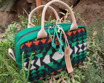 Handmade Wool travel Bag, carry all bag, toiletries, pencil pouch, Water Resistant.
