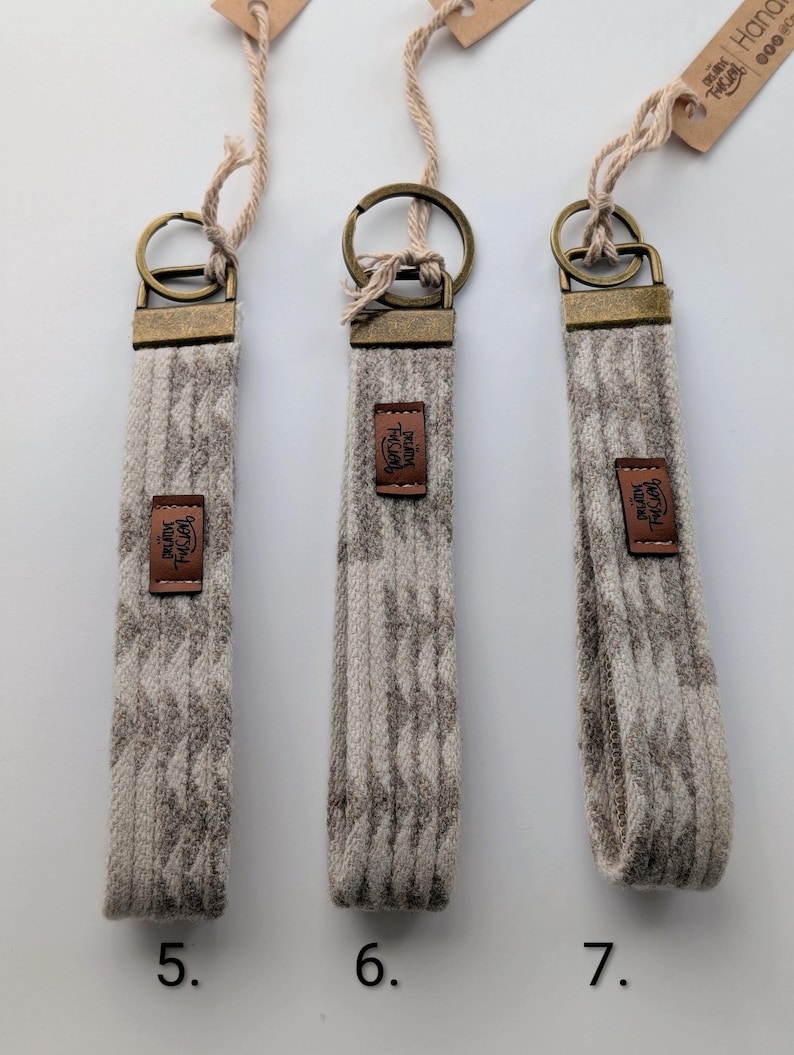 Pendleton Wool Wrist Keychain: Handmade Key Fob 画像 4