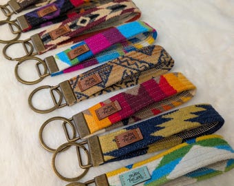Pendleton Wool Wrist Keychain: Handmade Key Fob