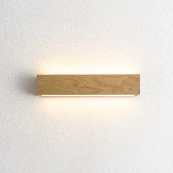 Lámpara de roble, aplique de pared Led, lámpara de madera de alta calidad.