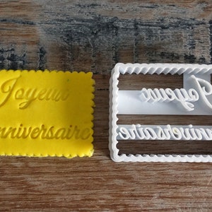 Emporte Piece Message Joyeux Anniversaire Rond Ou Etsy