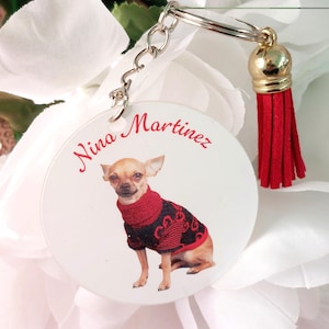 Custom Photo Keychain Wedding Gift Pet Photo Keychain Dog Mom Christmas Gift Anniversary Gift Cat Mom Gift for Pet Lover