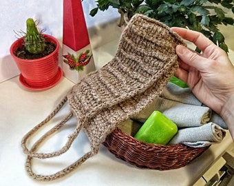 Zurück Scrubber Strap Natürliches Jute Rückenpeeling Back Washer Spa Scrubby Jute Exfoliator Scrubber Shower Husband Geschenke Zero Waste Schwamm