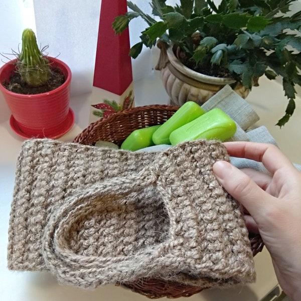 Sangle d’épurateur de dos Gommage de dos en jute naturel Gant de toilette écologique Rondelle arrière Exfoliant en jute Cadeaux de fête des Pères Douche à récurer Éponge zéro déchet