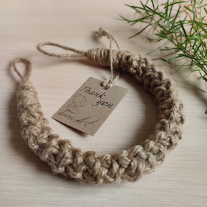 Boho housewarming gift ideas Jute rope curtain tieback Curtain holdback Curtain tieback Farmhouse decor Rustic style Unique tiebacks