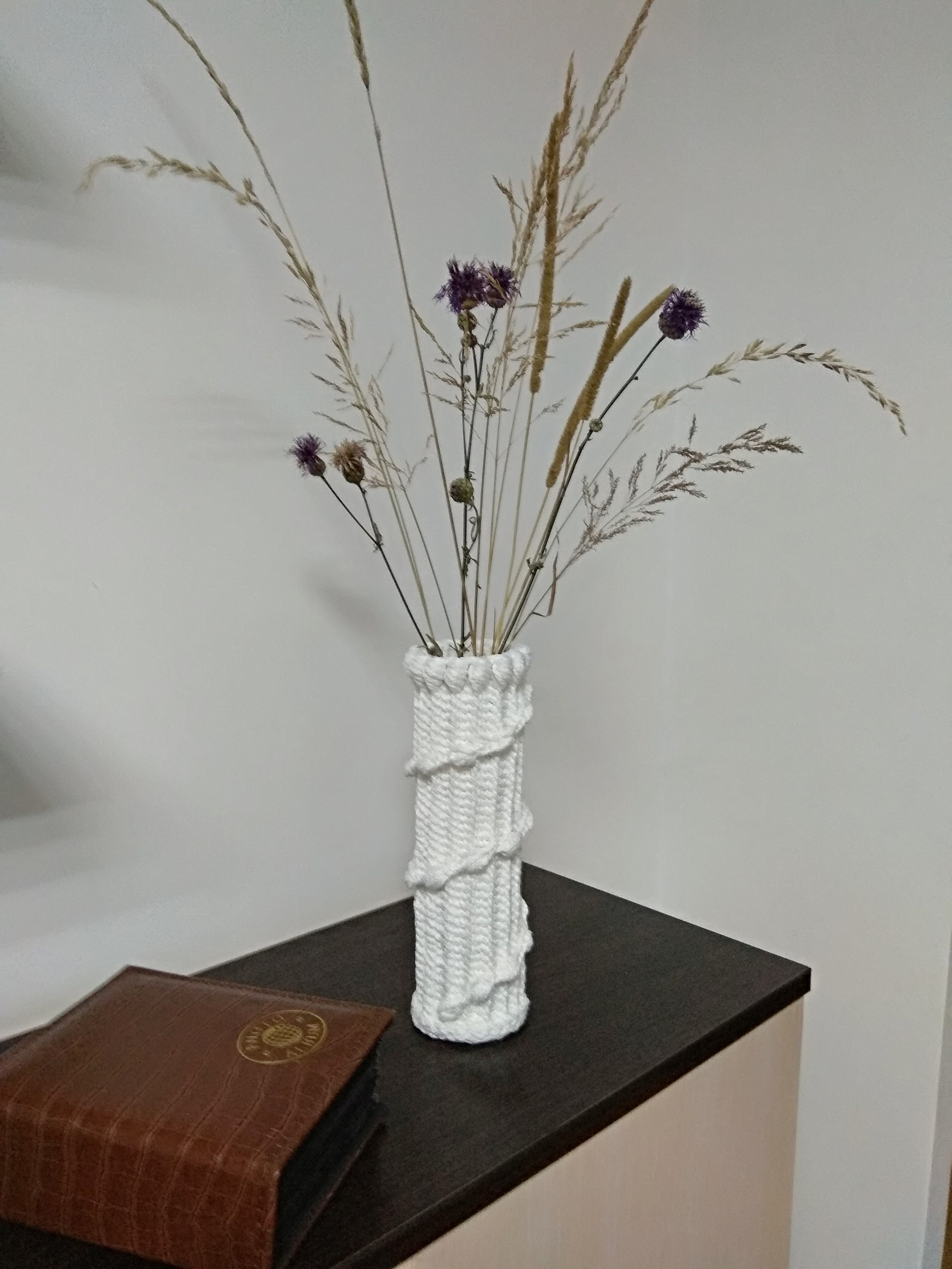 White Vase for Dried Flowers Home Decor Polyester Vase for Etsy UK