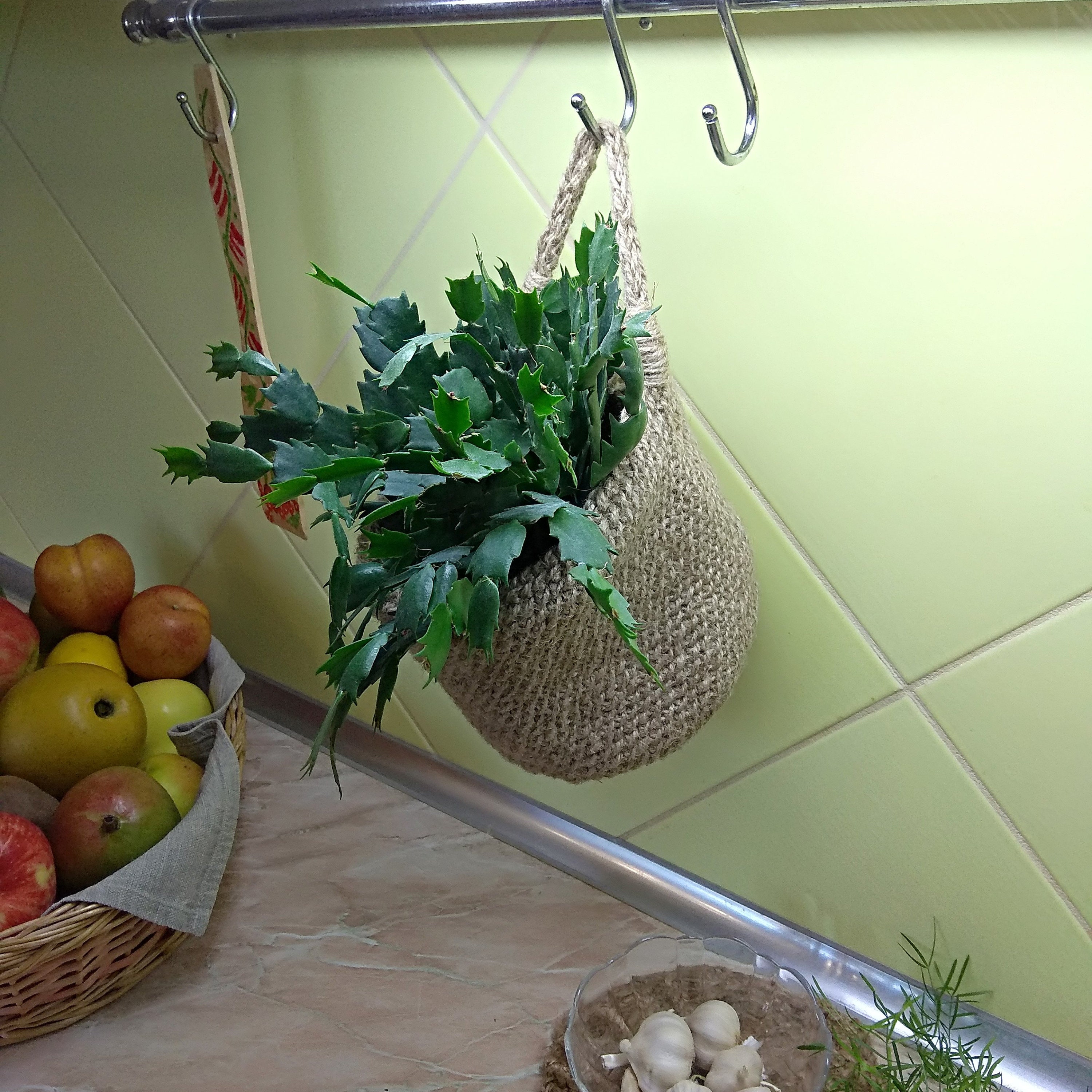 Kleiner Korb Jute Wand behangen Korb Aufbewahrungkörbe Eco | Etsy