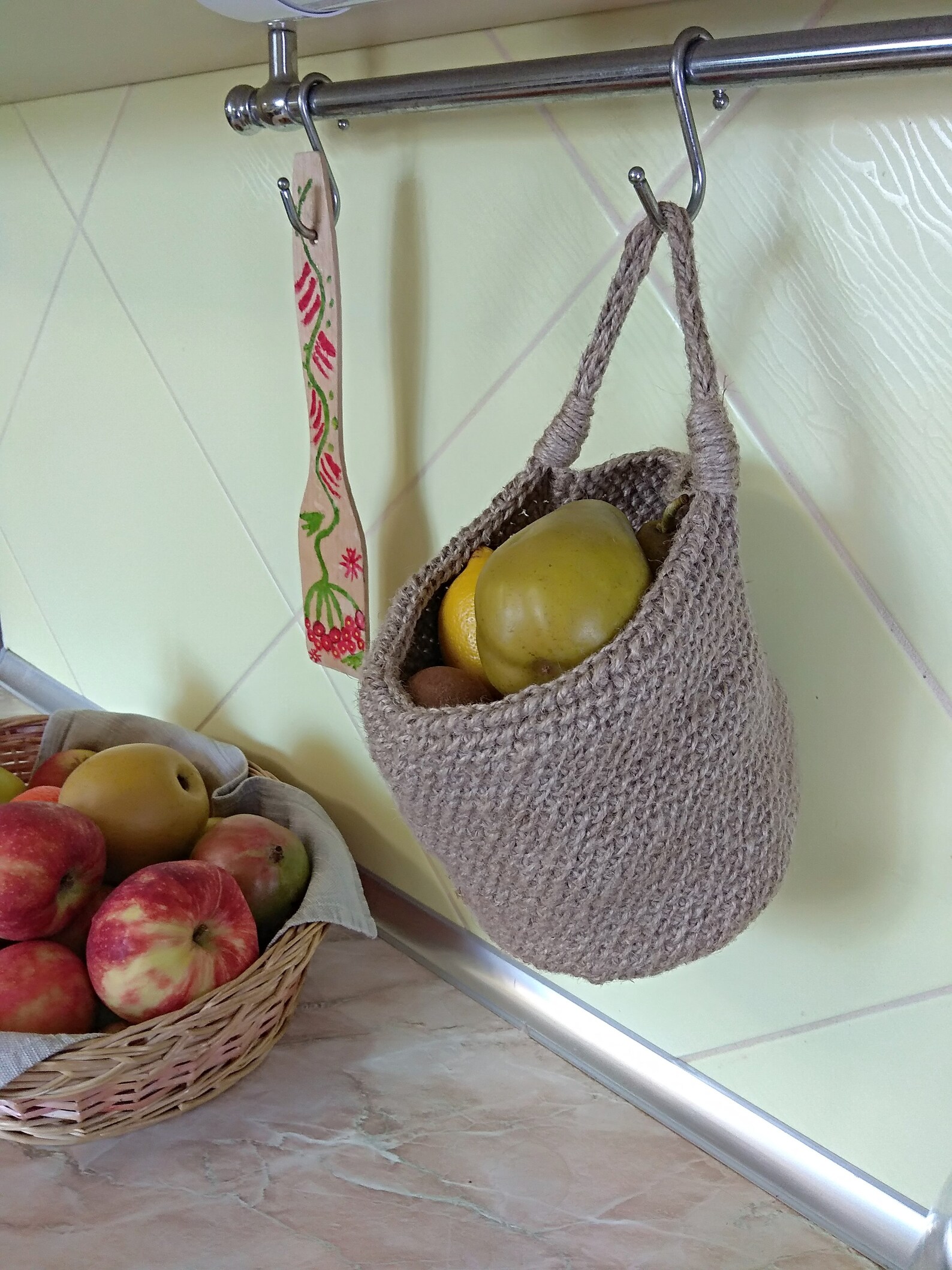 Kleiner Korb Jute Wand behangen Korb Aufbewahrungkörbe Eco | Etsy