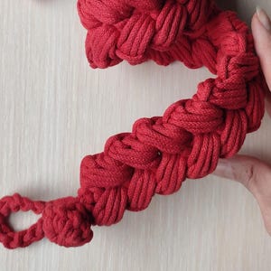 Curtain Tie Backs Braided Design for Bohemian Home Decor House Warming Gift Idea Cottagecore Decor Windows Crochet Ties Neutral Rustic Style image 12