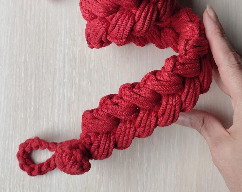 Curtain Tie Backs Braided Design for Bohemian Home Decor House Warming Gift Idea Cottagecore Decor Windows Crochet Ties Neutral Rustic Style image 12