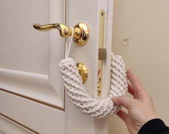Cottagecore decor - Custom Door Stopper, Rope Door Handle Stop, Safety Feature for Dogs, Cats, House warming gifts