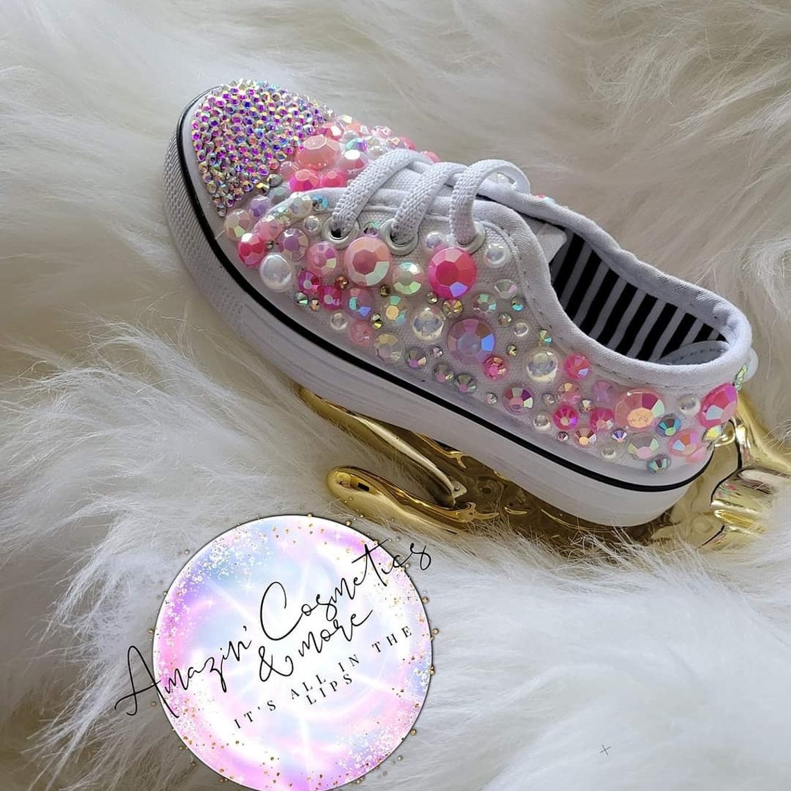 blinged out baby shoes
