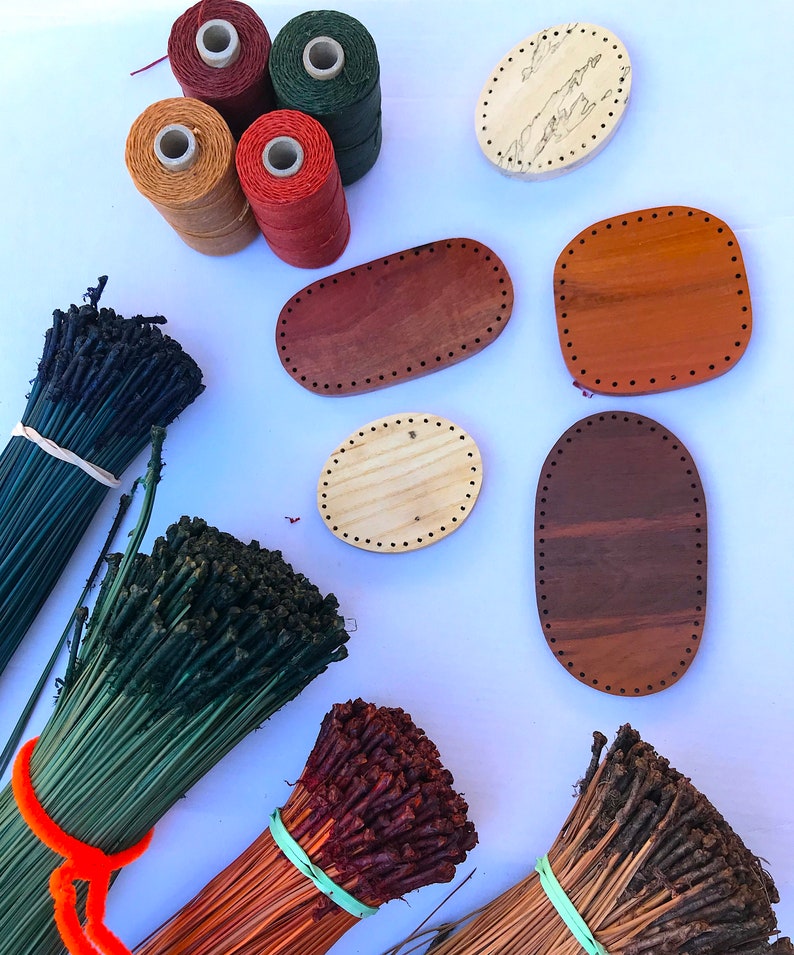 Pine Needle Basket Kit, Coiled basket kit, Beginner craft kit, Basket weaving kit image 6