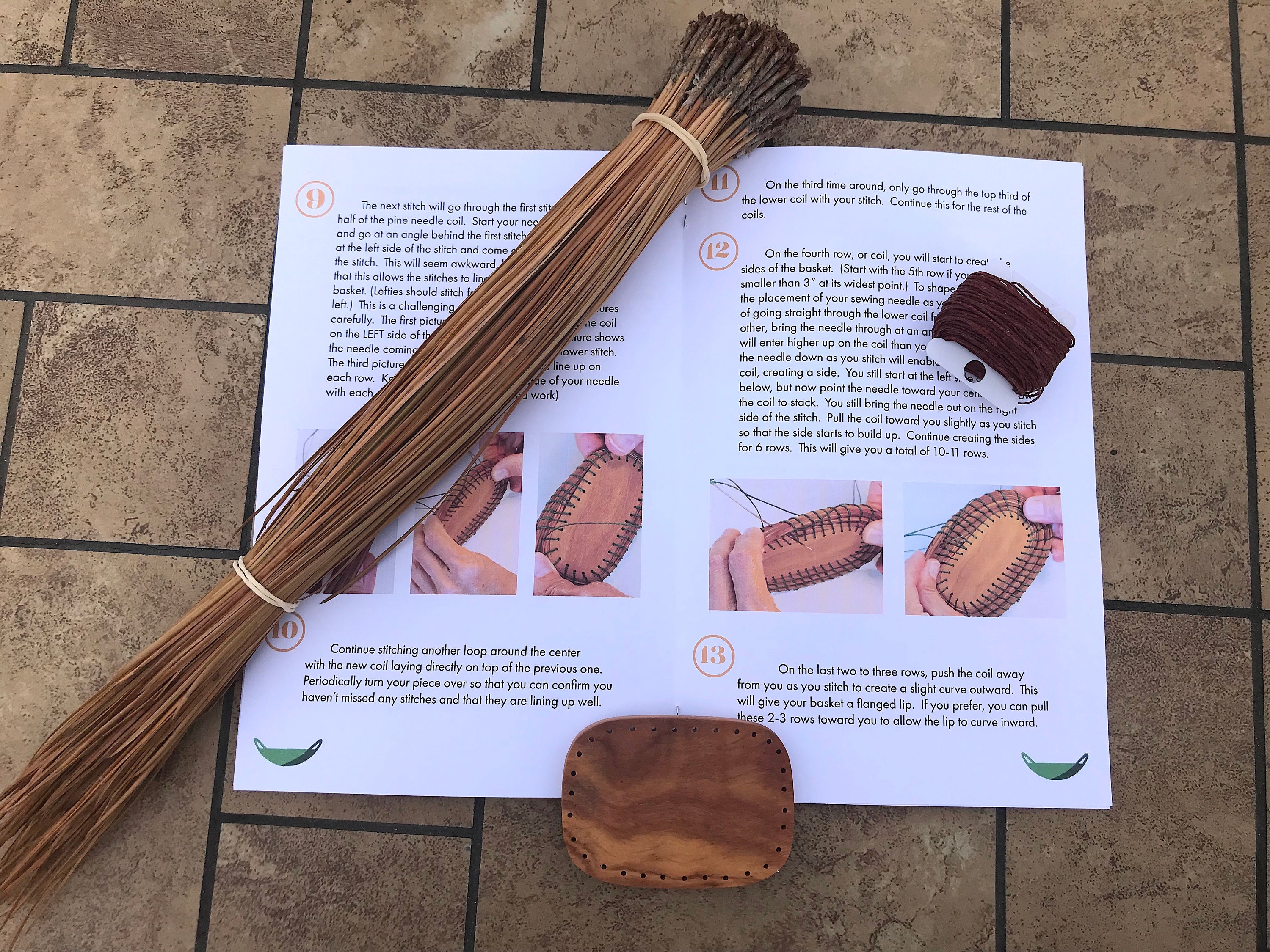 Ensemble D'outils De Tissage En Bois Avec Aiguilles Et Bâton De Canette
