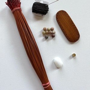 Kit de panier de carte de visite daiguille de pin, kit de vannerie daiguille de pin, artisanat tissé image 5