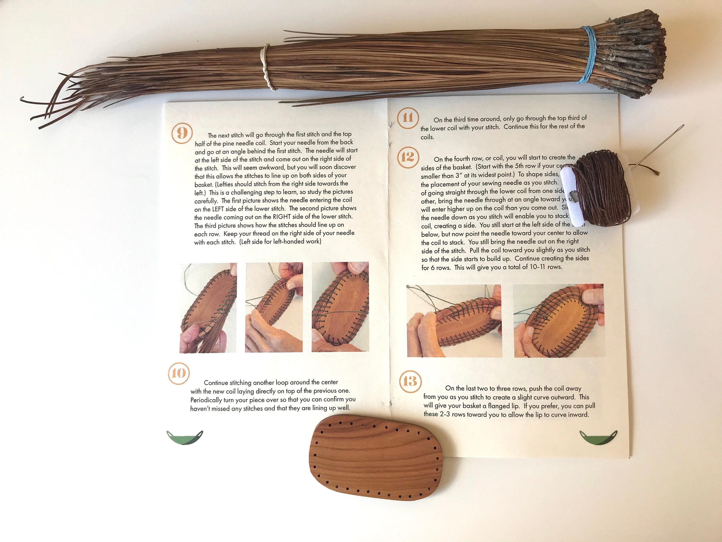 Pine Needle Basket Kit Coiled basket kit Beginner craft kit Etsy