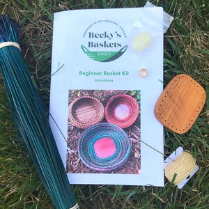 Pine Needle Basket Kit, Coiled basket kit, Beginner craft kit, Basket weaving kit image 2
