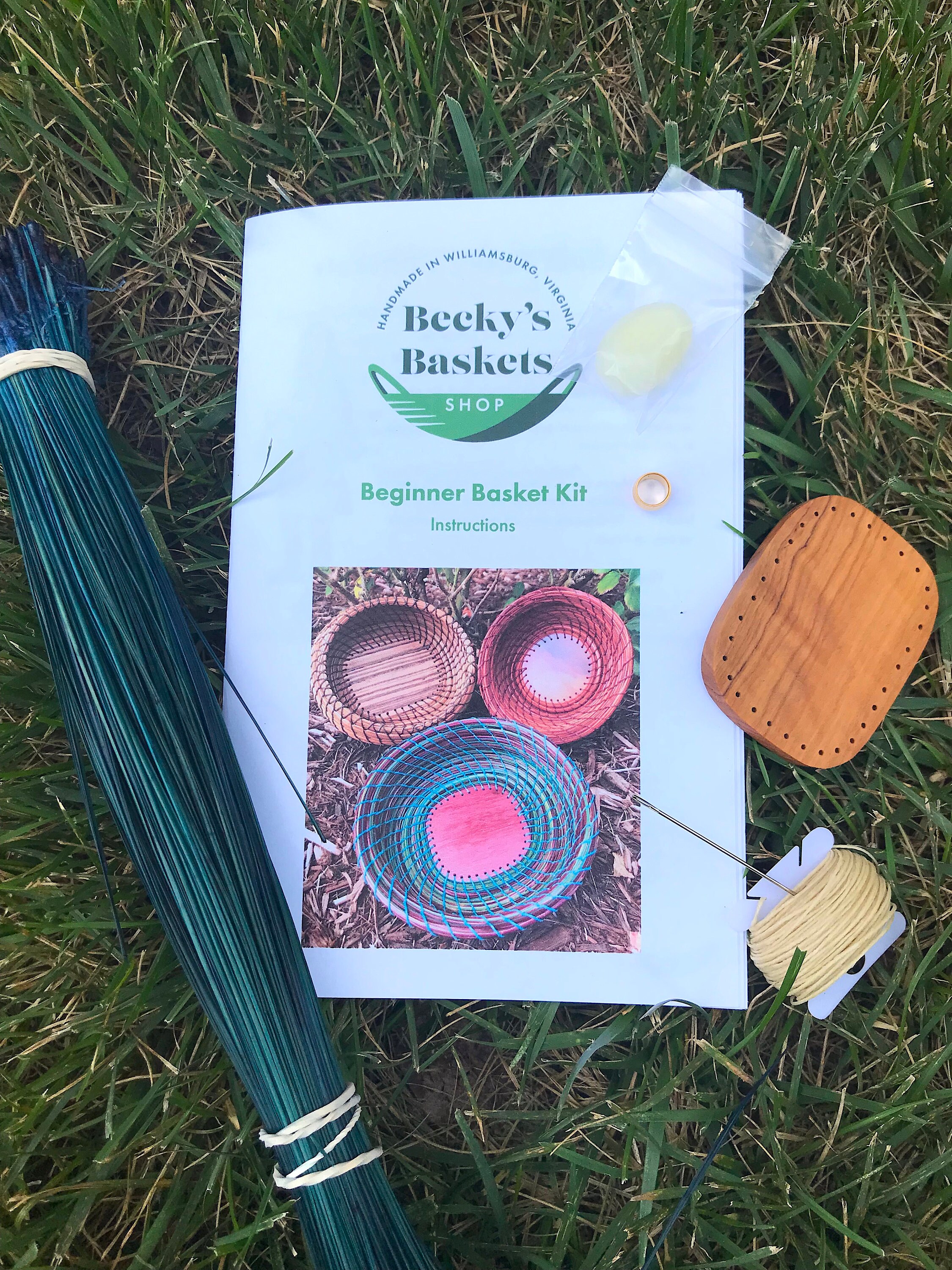 Pine Needle Basket Kit Coiled basket kit Beginner craft kit Etsy