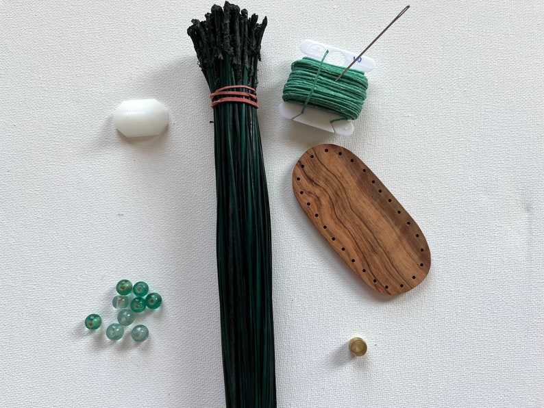 Kit de panier de carte de visite daiguille de pin, kit de vannerie daiguille de pin, artisanat tissé image 6
