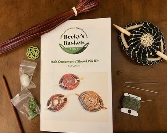 Pine Needle Basketry Kit/Haarspange/Schal Pin/Nature Craft