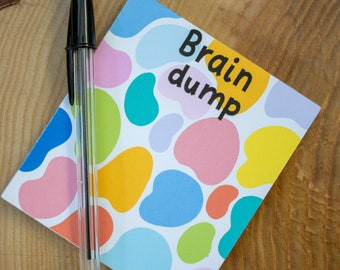 Brain Dump - Memo Pad - Motivational notepad - Organisational notepad - Organised - stationery addict - Cute stationery -  Colourful memo