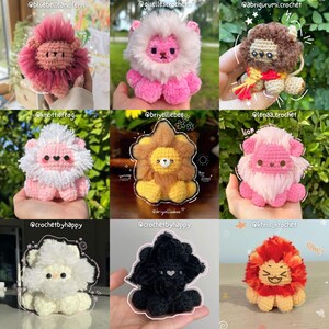 Pink Lion - PDF Crochet Pattern - Etsy