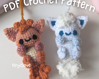 Fire and Ice Fox Duo - PDF Crochet Pattern