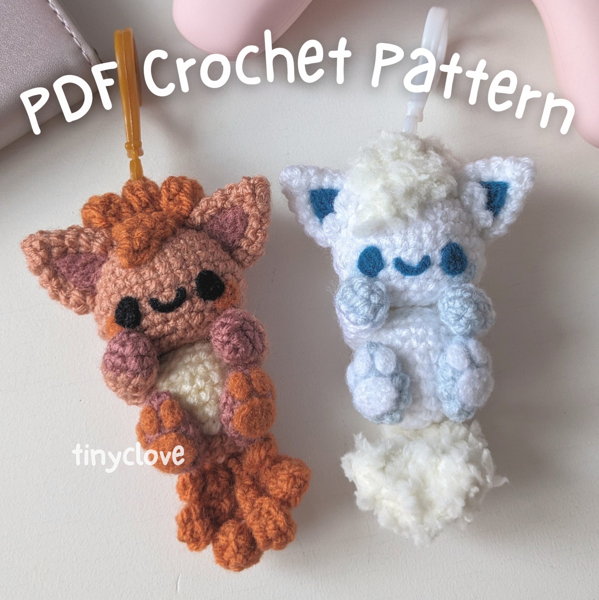 Fire and Ice Fox Duo - PDF Crochet Pattern