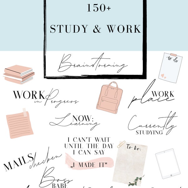 Instagram Story Sticker Work and Study Edition [Arbeit,Studium,work,study]