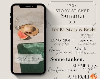 170+ Instagram Story Stickers - Summer 3.0 [vacation, holiday, summer, travel] Story elements, story stickers summer