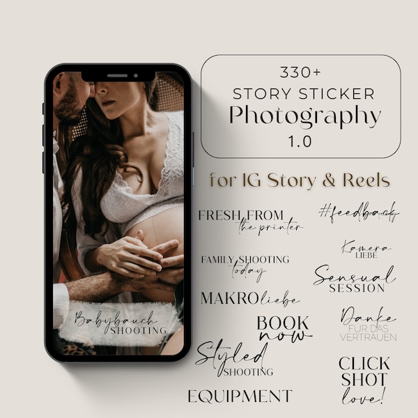 XXL Story Sticker Instagram - Photography [Photography, for photographers] Story elements, lettering, digital, story sticker for photographers