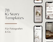 Instagram Story Templates für Canva - Fotografen 1.0  , Fotografie, Dienstleistung, Workshop, beige