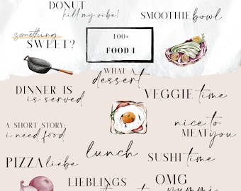 Instagram Story Sticker - Food Part 1 [Alltag, Daily, für jeden Tag, Essen, healthy, pizza, sushi, veggie]