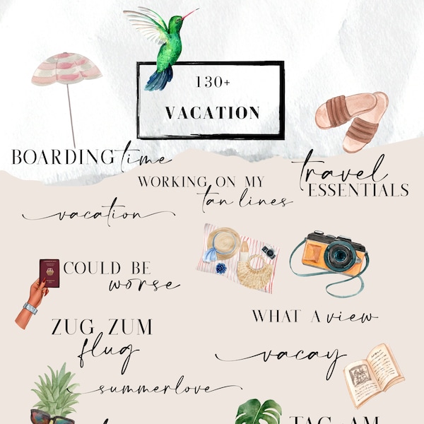 130+ Instagram Story Sticker - Vacation 2 / Travel  [urlaub, holiday, summer, städtereise, travel, reisen]