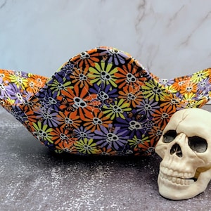 Halloween Treat Bowl, Handmade Gothic Fabric Candy Bowl, Perfect for Halloween Treats & Home Gothic Decor, Kids-Safe Design