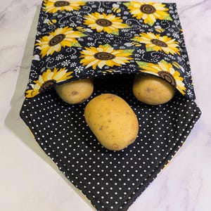 Sunflower and Honey Bee Microwave Potato Bag