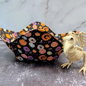 Halloween Treat Bowl, Handmade Gothic Fabric Candy Bowl, Perfect for Halloween Treats & Home Gothic Decor, Kids-Safe Design
