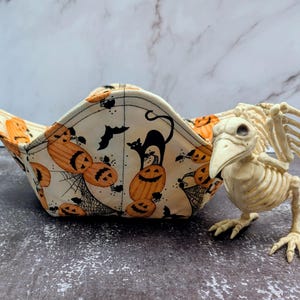 Halloween Treat Bowl, Handmade Gothic Fabric Candy Bowl, Perfect for Halloween Treats & Home Gothic Decor, Kids-Safe Design