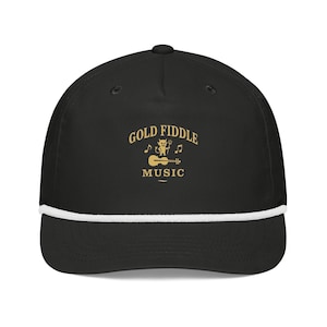 Gold Fiddle Music Rope Hat