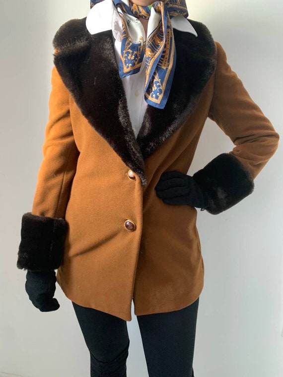 Women's vintage coat with faux fur Nicole Fahri