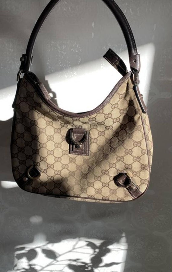 Vintage 80's Gucci bag GG monogram/Authentic Gucci