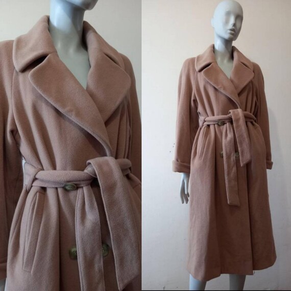 Vintage women's cashmere coat ankle length in came