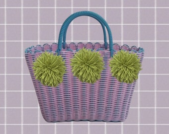  ZLXDP Braided Vegetable Basket Bag Beach Bag Large Capacity Tote  Bag : Everything Else