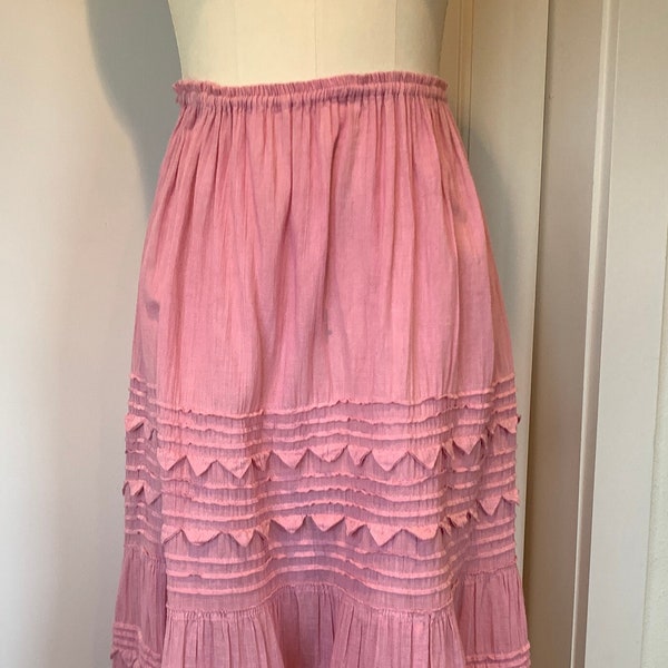 Dusty Pink Kate Soloman Cotton Skirt