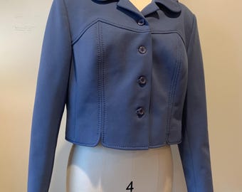 Vintage 60’s Brevile Model Caset Blue Jacket with Top Stitching