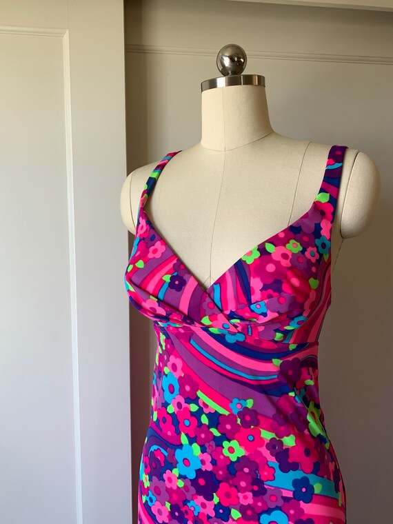 1970's Vintage Catalina Maxi Swim Dress