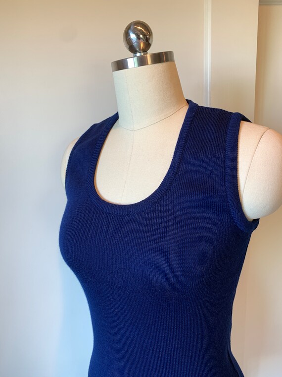 Vintage Navy Wool Sweater Vest - image 6