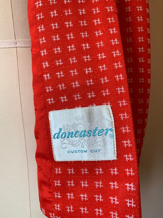 Vintage Doncaster Orange and White Knit Jacket - image 9